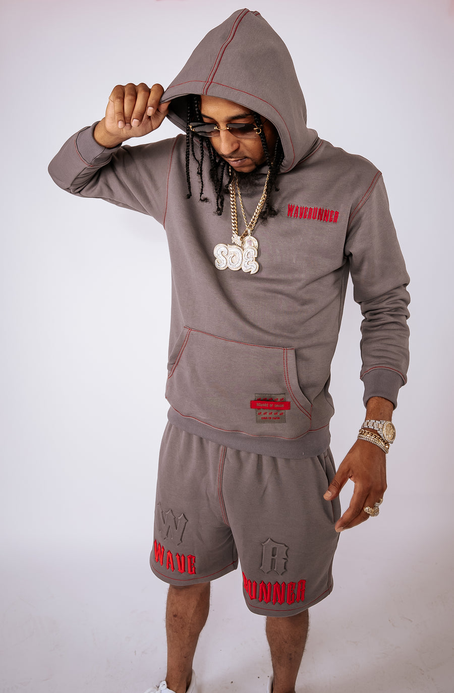 Double Stitched Pull Over Hoodie