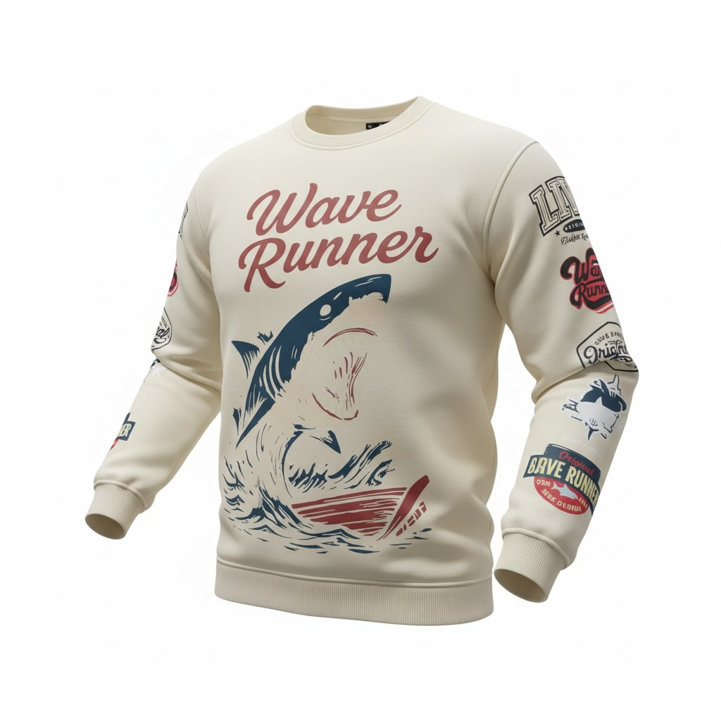 Shark Attack Graphic Crewneck